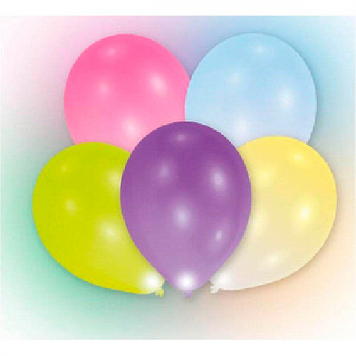 amscan® Luftballons LED bunt, 5 St.