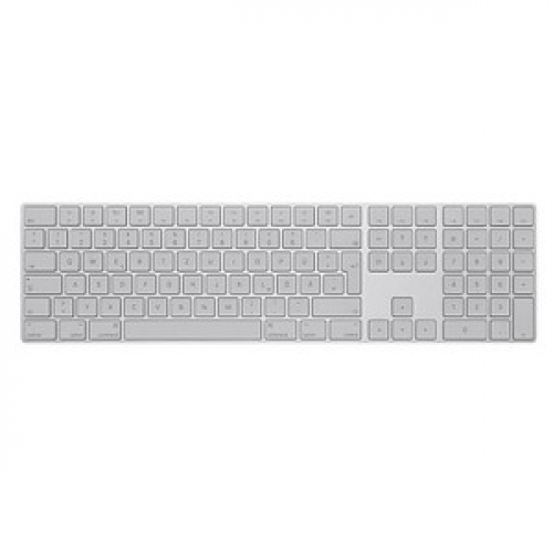 Apple Magic Keyboard mit Ziffernblock Tastatur kabellos weiß, silber