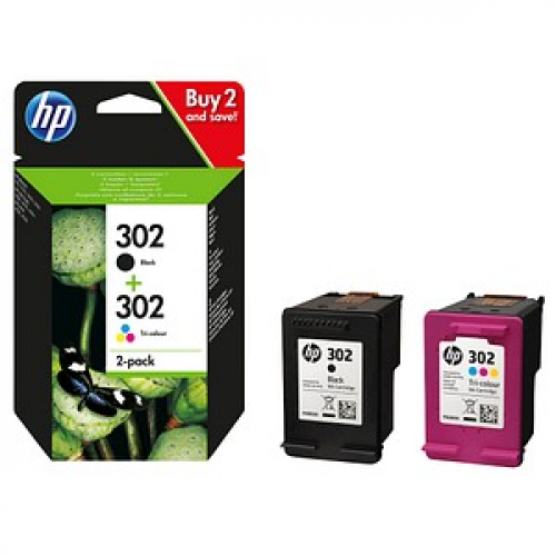 HP 302 (X4D37AE) schwarz, color Druckerpatronen, 2er-Set