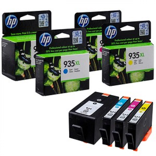 HP 934XL + 935XL (X4E14AE) schwarz, cyan, magenta, gelb Druckerpatronen, 4er-Set