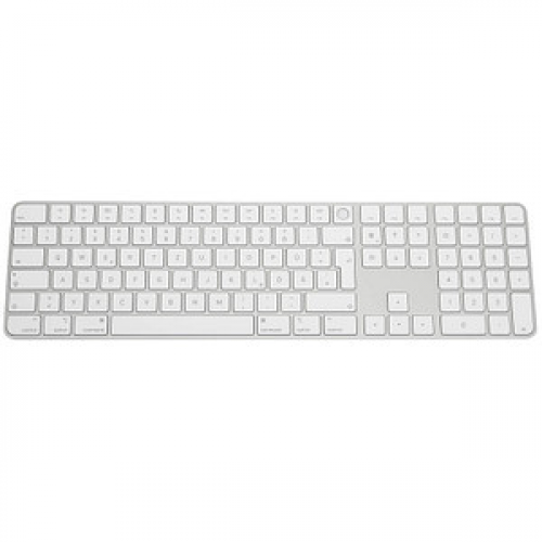 Apple Magic Keyboard mit Ziffernblock und Touch ID Tastatur kabellos weiß, silber