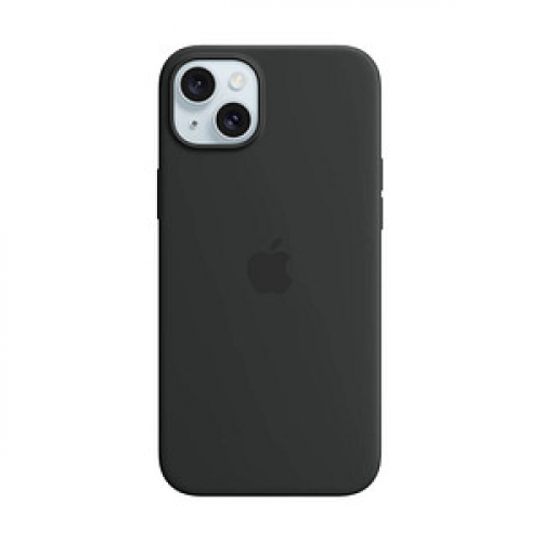 Apple Silikon Case mit MagSafe Handy-Cover für Apple iPhone 15 Plus schwarz