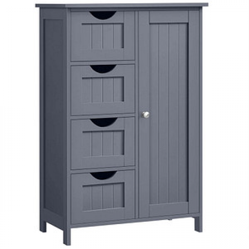 VASAGLE Badschrank LHC41GY dunkelgrau 55,0 x 28,5 x 82,0 cm