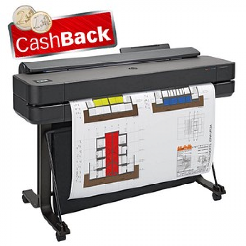 AKTION: HP DesignJet T650 914 mm (36 Zoll) Plotter mit CashBack