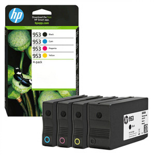 HP 953 (6ZC69AE) schwarz, cyan, magenta, gelb Druckerpatronen, 4er-Set