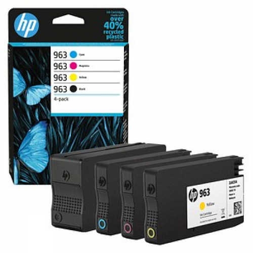 HP 963 (6ZC70AE) schwarz, cyan, magenta, gelb Druckerpatronen, 4er-Set