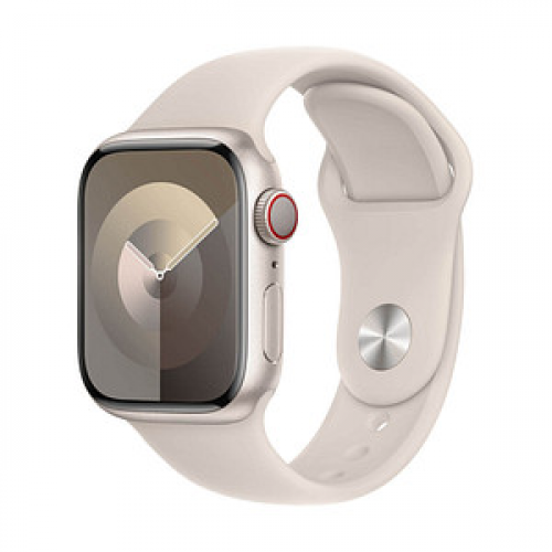 Apple Watch Series 9 41 mm Aluminium (GPS+Cellular) Sportarmband S/M  polarstern