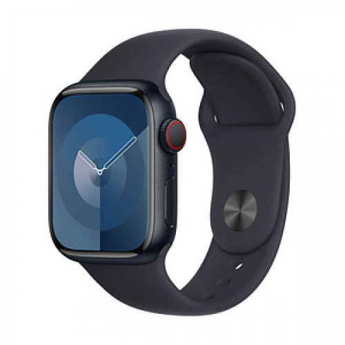 Apple Watch Series 9 41 mm Aluminium (GPS+Cellular) Sportarmband S/M  mitternacht