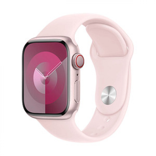 Apple Watch Series 9 41 mm Aluminium (GPS+Cellular) Sportarmband S/M  pink