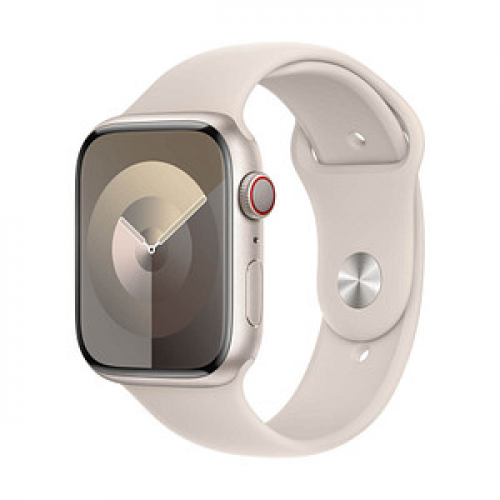 Apple Watch Series 9 45 mm Aluminium (GPS+Cellular) Sportarmband M/L  polarstern