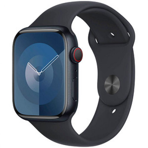 Apple Watch Series 9 45 mm Aluminium (GPS+Cellular) Sportarmband M/L  mitternacht