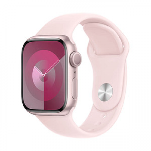 Apple Watch Series 9 41 mm Aluminium (GPS) Sportarmband S/M  pink