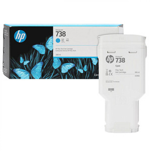 HP 738 (676M6A) cyan Druckerpatrone