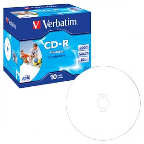 10 verbatim CD-R 700 MB bedruckbar