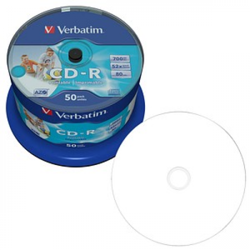 50 verbatim CD-R 700 MB bedruckbar