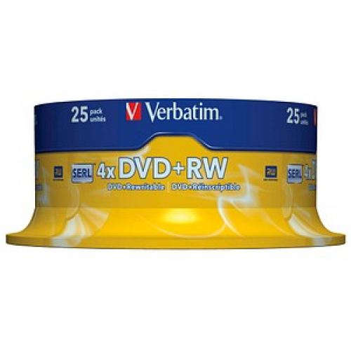 25 verbatim DVD+RW 4,7 GB wiederbeschreibbar