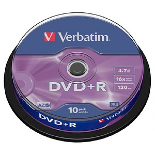 10 verbatim DVD+R 4,7 GB