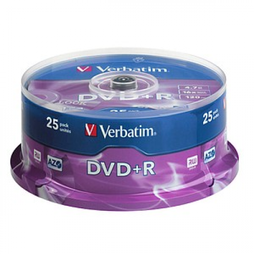 25 verbatim DVD+R 4,7 GB