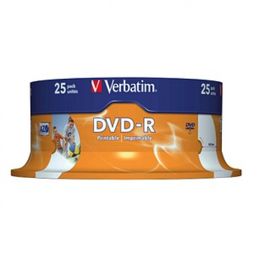 25 verbatim DVD-R 4,7 GB bedruckbar