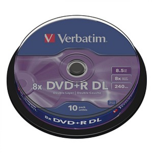 10 verbatim DVD+R 8,5 GB Double Layer