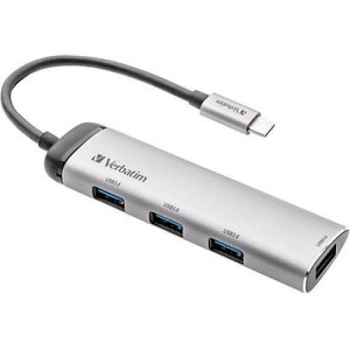 verbatim USB-Hub 4-fach grau