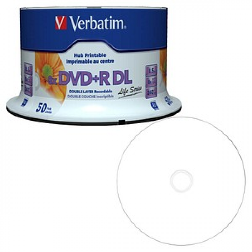 50 verbatim DVD+R 8,5 GB Double Layer, bedruckbar