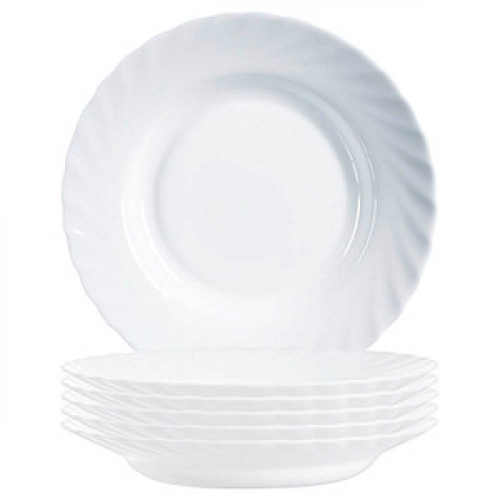 6 ARCOROC Suppenteller Trianon White weiß 22,5 cm