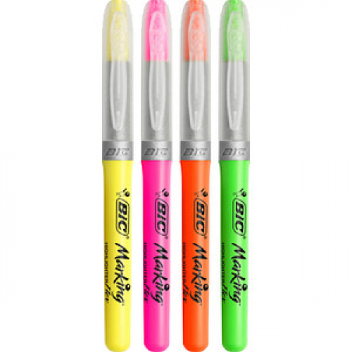 BIC Highlighter Flex Textmarker farbsortiert, 4 St.