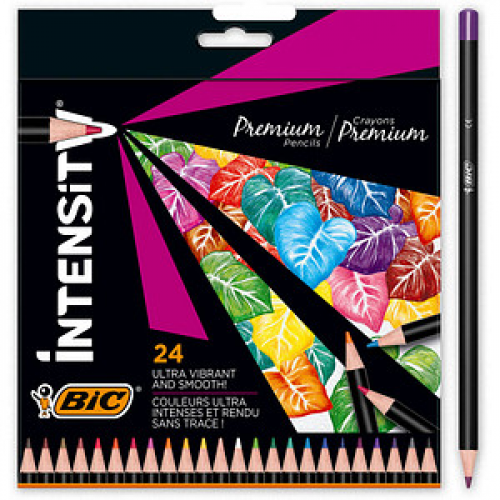 BIC INTENSITY Premium Buntstifte farbsortiert, 24 St.