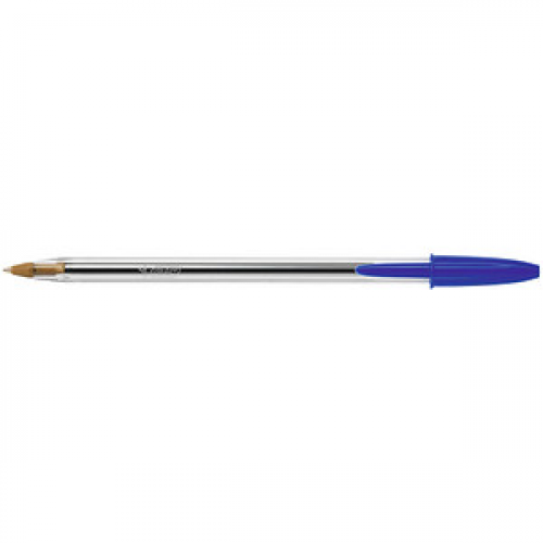 BIC Kugelschreiber Cristal Original transparent Schreibfarbe blau, 10 St.