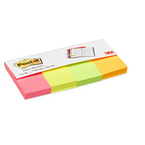 Post-it® Notes Markers Haftmarker farbsortiert 4x 50 Streifen