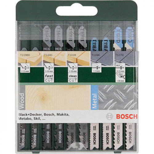 BOSCH Mixed Wood and Metal Stichsägeblätter-Set 10-teilig