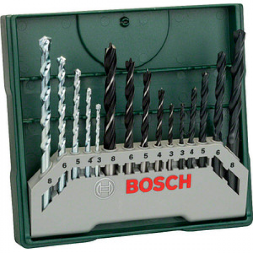 BOSCH Mini-X-Line Bohrer-Set, 15-teilig