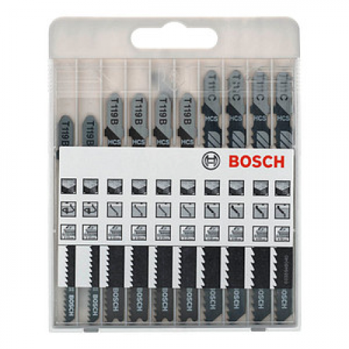 BOSCH Basic for Wood Stichsägeblätter-Set 10-teilig