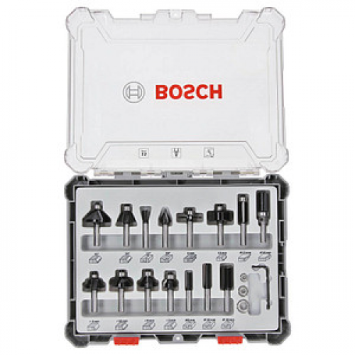 BOSCH Mixed Set Fräser-Set 15-teilig