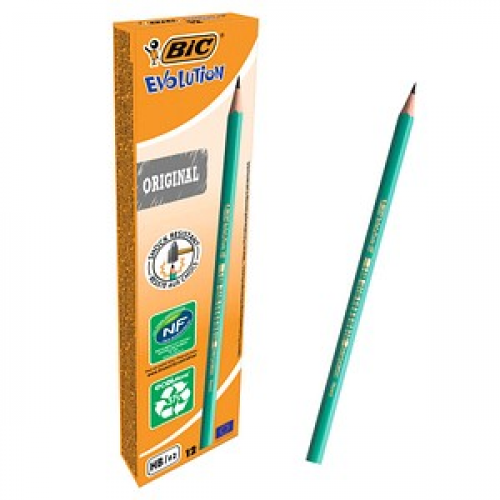 BIC ECOlutions EVOLUTION 650 Bleistifte HB grün, 12 St.