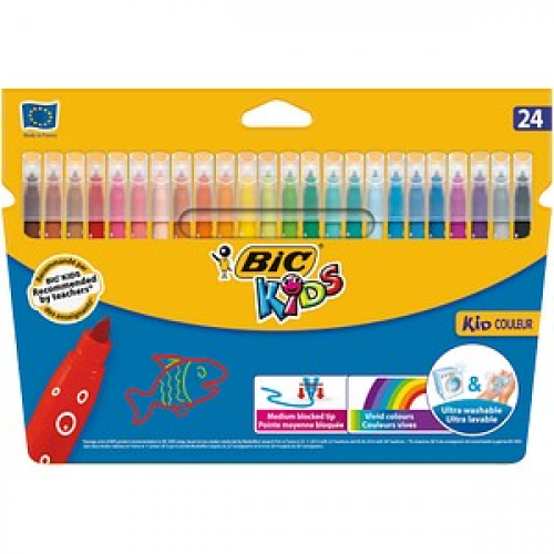 BIC Kid Couleur Filzstifte farbsortiert, 24 St.