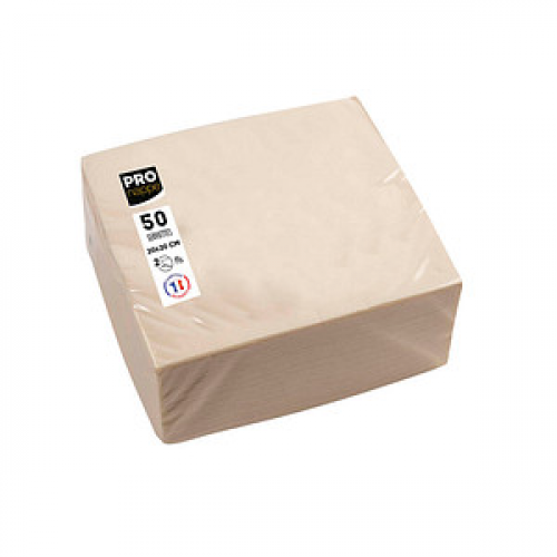 PROnappe Servietten creme 2-lagig 10,0 x 10,0 cm 50 St.