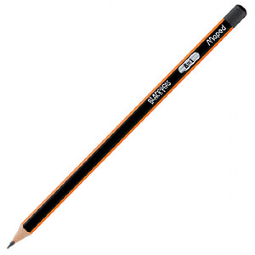 maped BLACK'PEPS Bleistifte B schwarz/orange, 12 St.