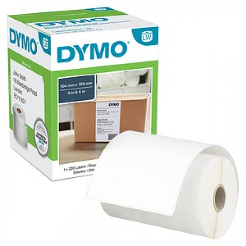 DYMO Etikettenrolle für Etikettendrucker S0904980 weiß, 104,0 x 159,0 mm, 1 x 220 Etiketten