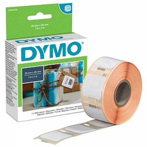 DYMO Etikettenrolle für Etikettendrucker S0929120 weiß, 25,0 x 25,0 mm, 1 x 750 Etiketten