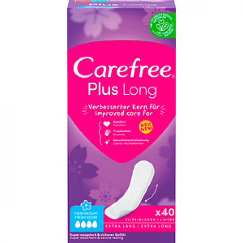 Carefree Slipeinlagen Plus Long mit Frischeduft, 40 St.