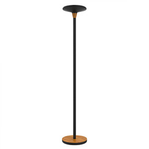 unilux BALY BAMBOO Stehlampe schwarz/bambus 44,6 W