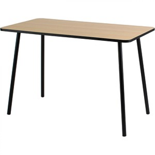 PAPERFLOW easyHome HOPM Schreibtisch buche rechteckig, 4-Fuß-Gestell schwarz 114,0 x 60,0 cm