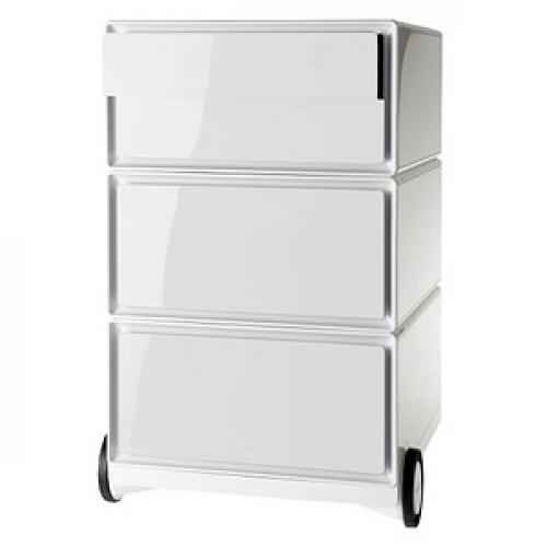 PAPERFLOW easyBox Rollcontainer weiß 4 Auszüge 39,0 x 43,6 x 64,2 cm