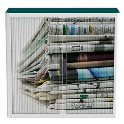 PAPERFLOW easyOffice Rollladenschrank Zeitung ohne Fachböden 110,0 x 41,5 x 104,0 cm
