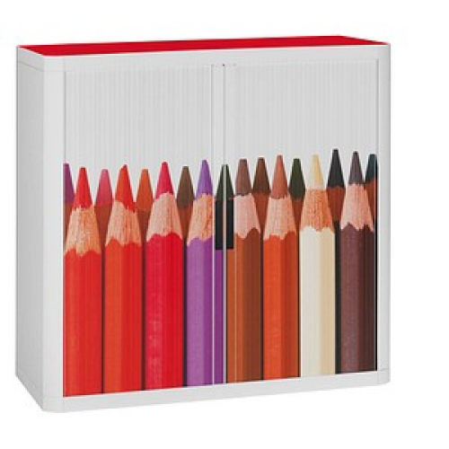 PAPERFLOW easyOffice Rollladenschrank Stifte ohne Fachböden 110,0 x 41,5 x 104,0 cm
