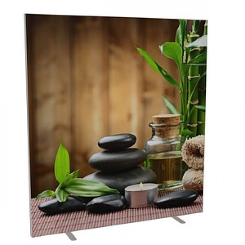 PAPERFLOW Trennwand easyScreen, Zen bunt 160,0 x 173,2 cm