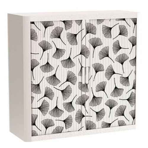 PAPERFLOW easyOffice Black & White Rollladenschrank 62432 2 Fachböden 110,0 x 41,5 x 104,0 cm