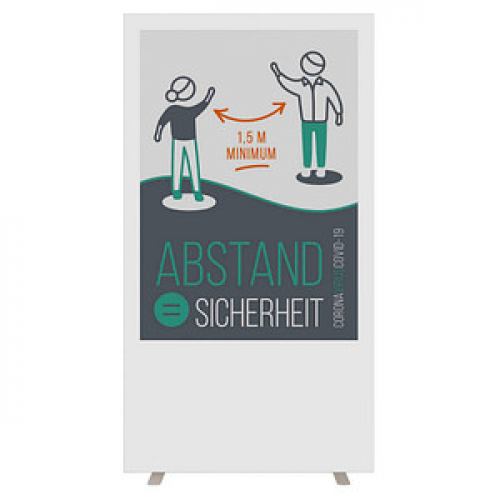 PAPERFLOW Trennwand easyScreen, Abstand-Sicherheit weiß 94,0 x 174,0 cm